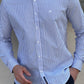 Constantine Striped Slim Fit Shirt (White & Blue)