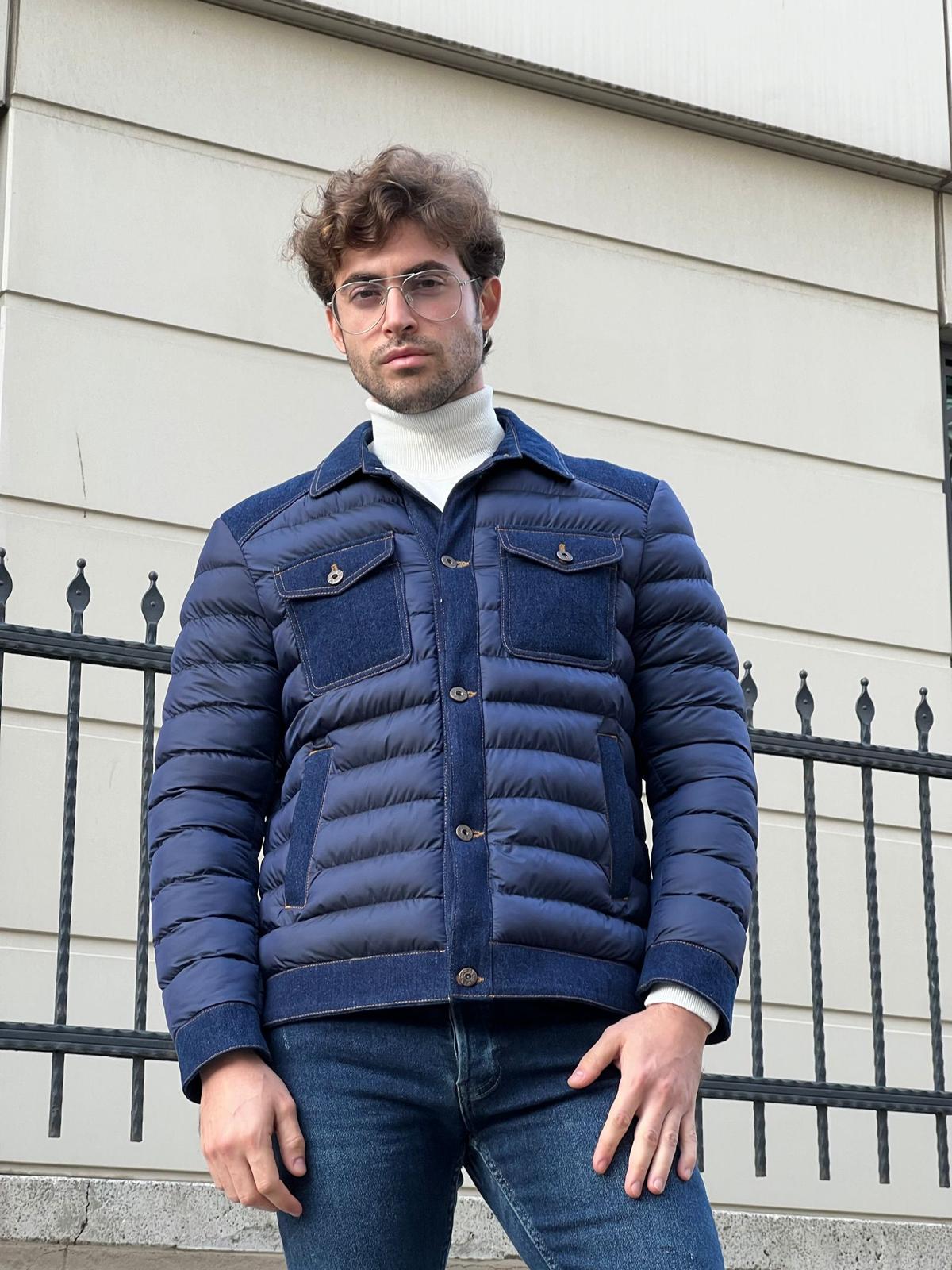 Rony Navy Blue Slim Fit Coat