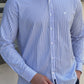 Constantine Striped Slim Fit Shirt (White & Blue)