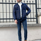 Rony Navy Blue Slim Fit Coat