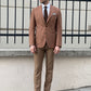 Samuel Camel Houndstooth Wool Blazer