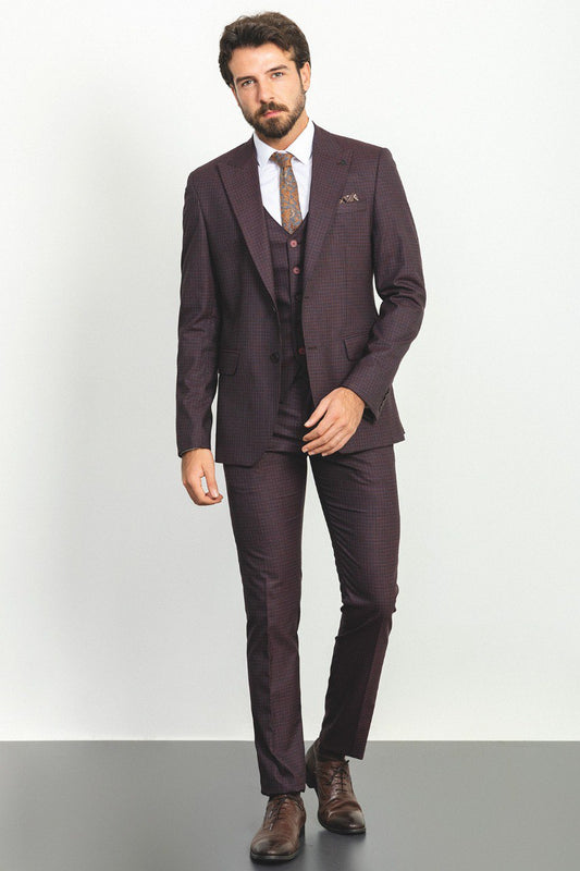 Jonah Burgundy Suit