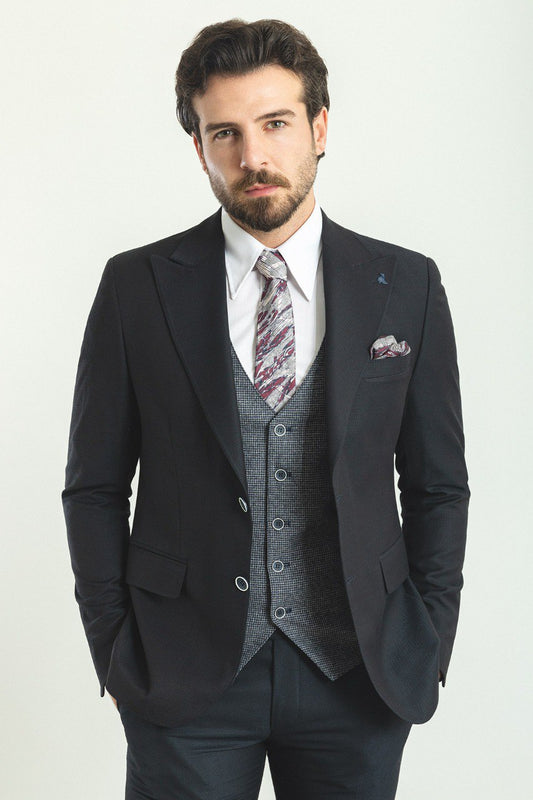 Sami Black & Gray Suit