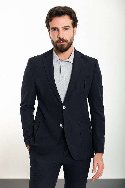 Ronn Navy Blue Suit