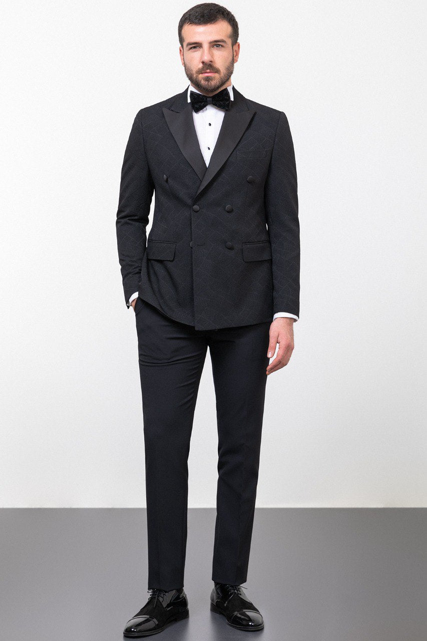 Luna Black Tuxedo Suit