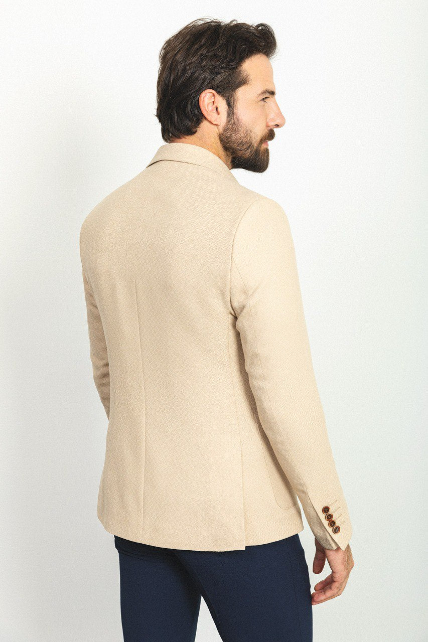 Sam Beige Patterned Blazer