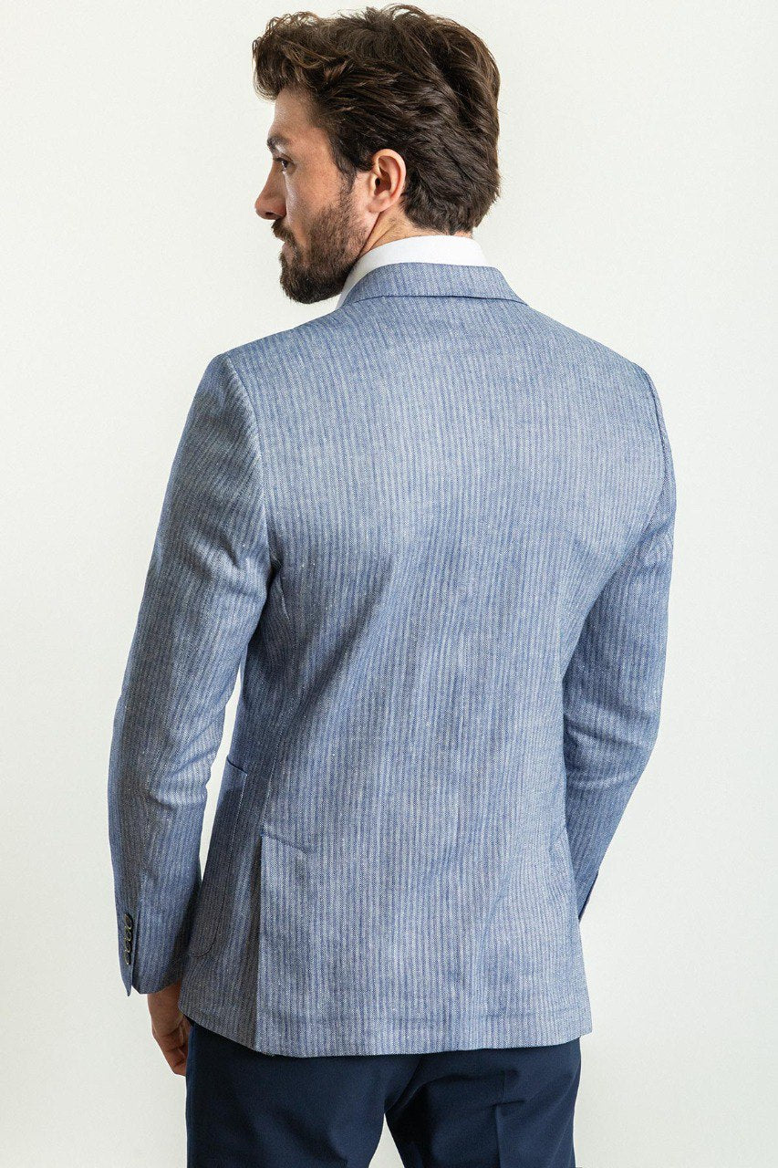 Ruth Blue Patterned Blazer