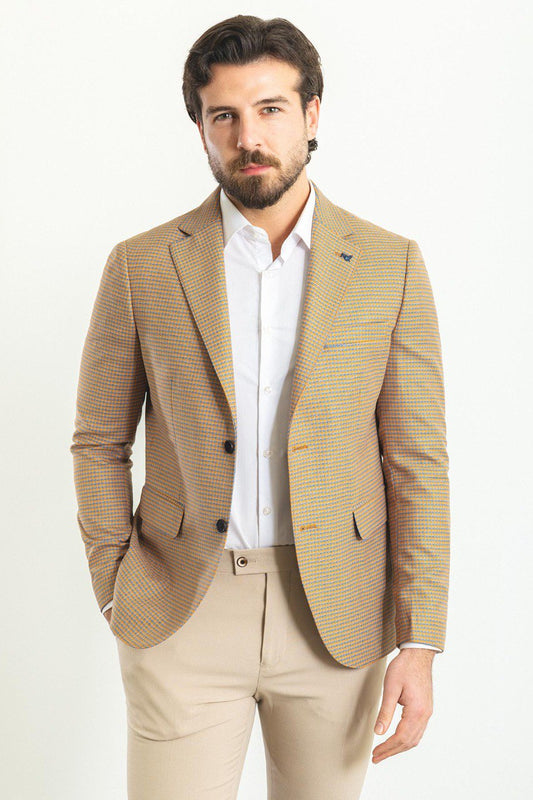 Henry Beige Patterned Blazer