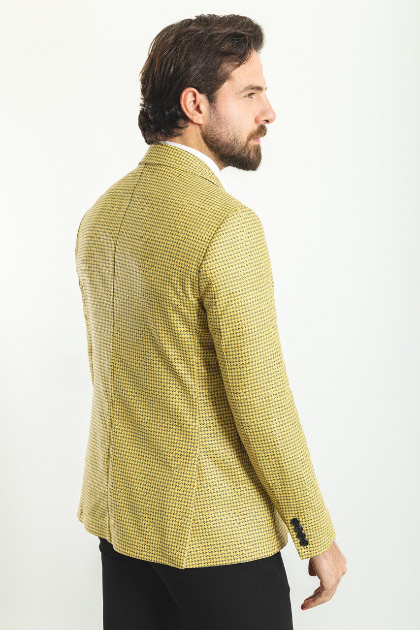 Henry Yellow Patterned Blazer