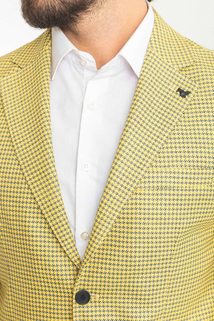 Henry Yellow Patterned Blazer