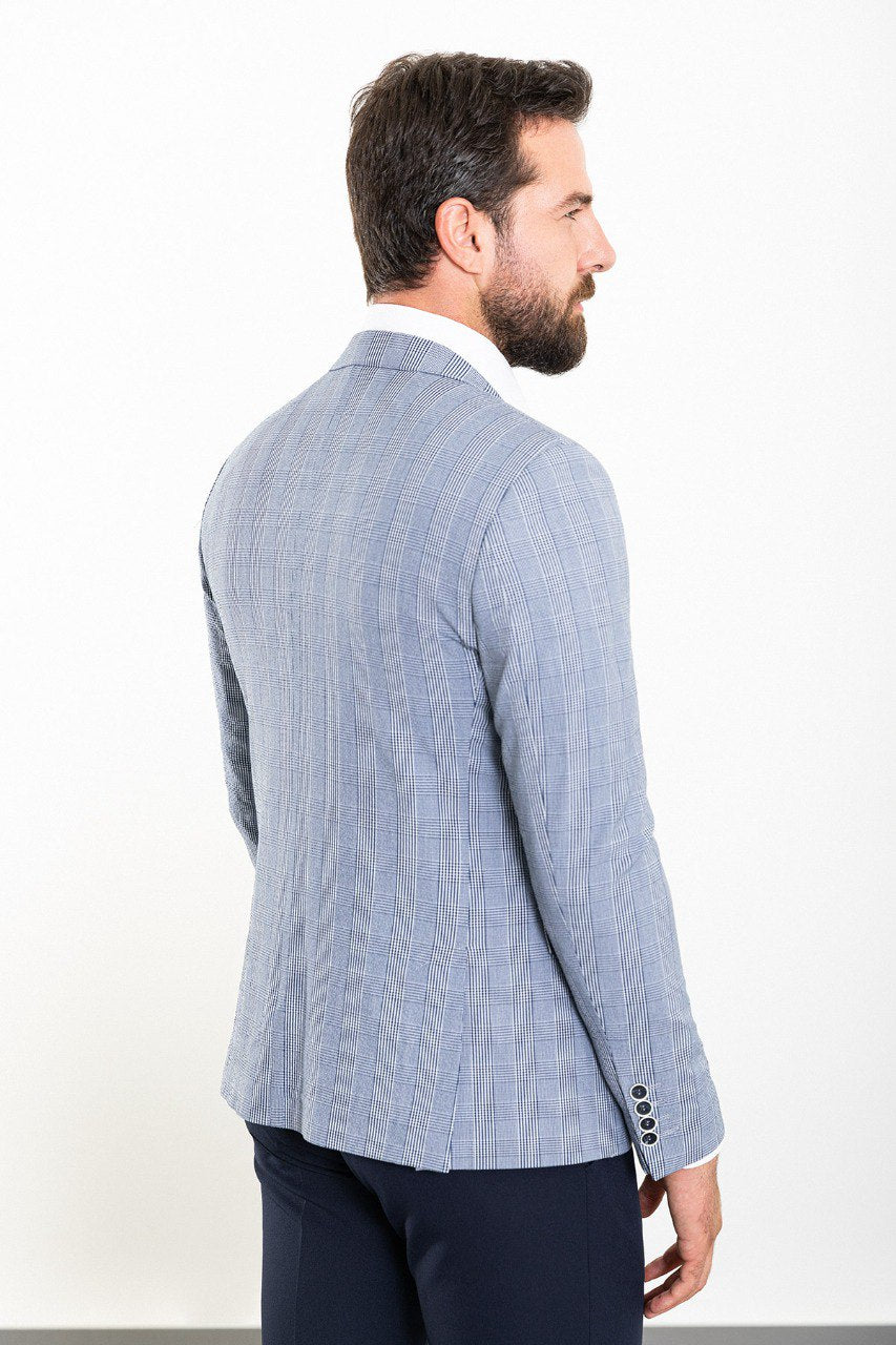 James Blue Plaid Blazer