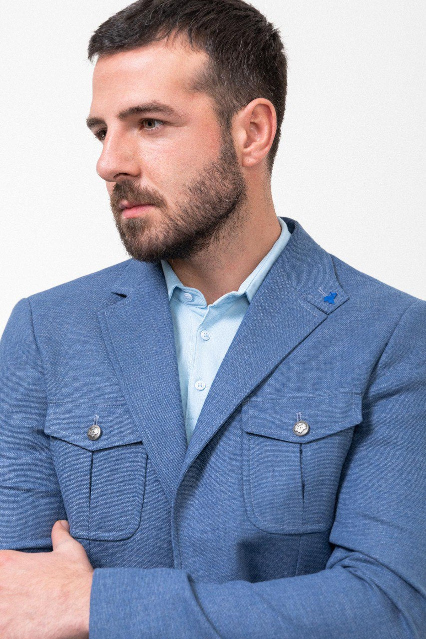 Lucy Blue Patterned Blazer