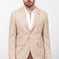 Crax Beige Striped Blazer