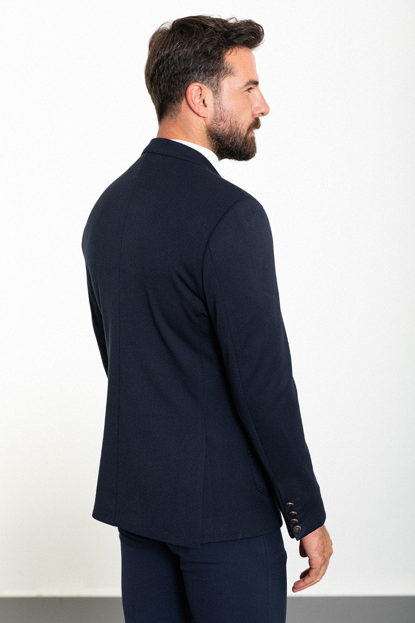 Logan Navy Blue Double Breasted Blazer