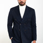 Logan Navy Blue Double Breasted Blazer