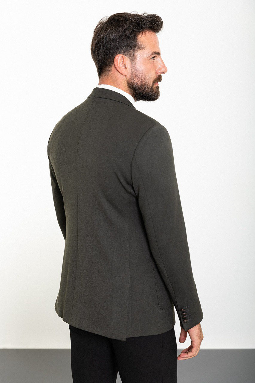 Logan Dark Gray Double Breasted Blazer