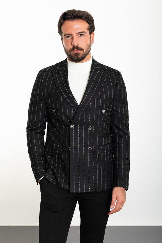 Randall Black Striped Blazer