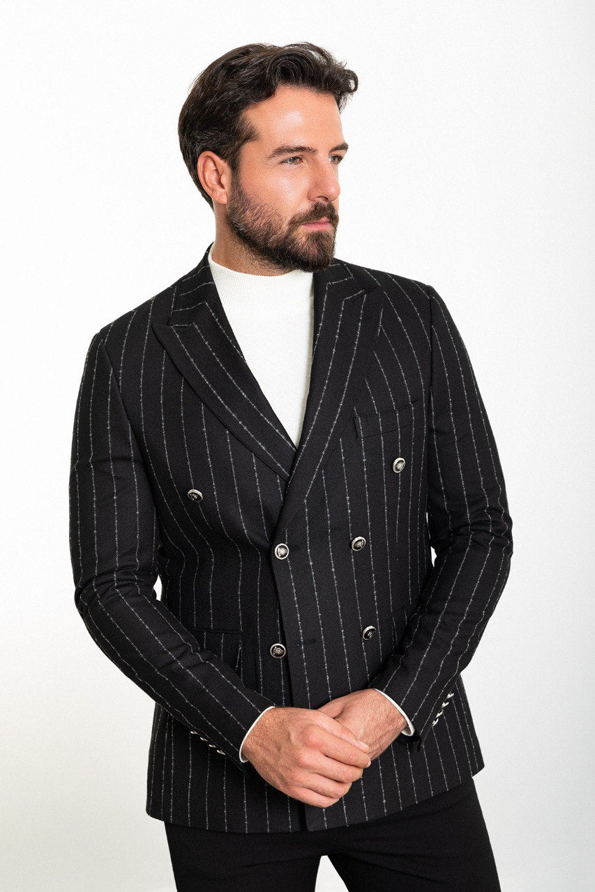 Randall Black Striped Blazer