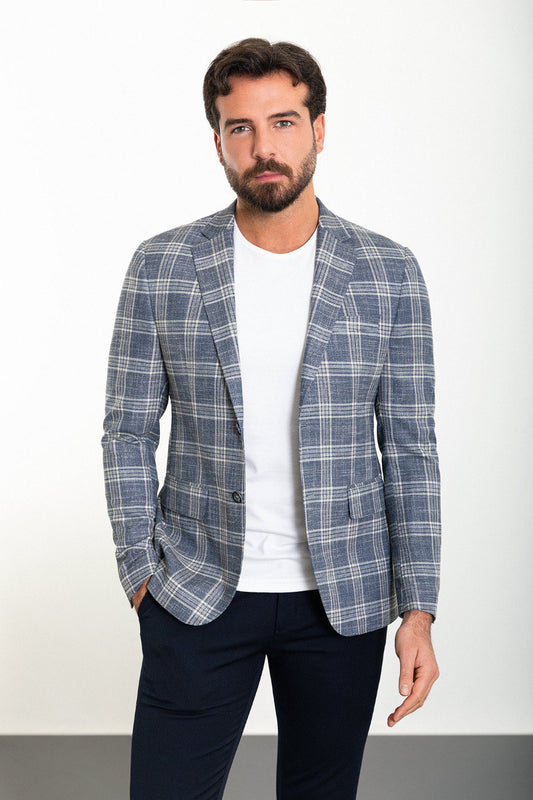 Kray Gray Plaid Blazer