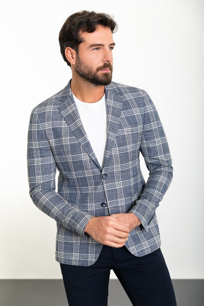 Kray Gray Plaid Blazer