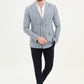 Rondo Ice Blue Striped Double Breasted Blazer