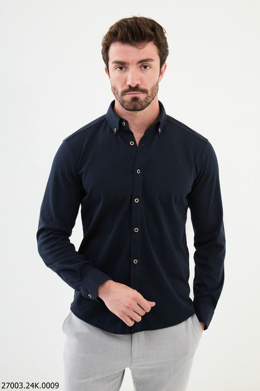 Khan Navy Blue Shirt