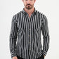 Slagor Black & Gray Striped Shirt