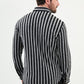 Slagor Black & Gray Striped Shirt