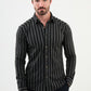 Slagor Dark Gray Striped Shirt