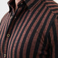 Slagor Brown Striped Shirt