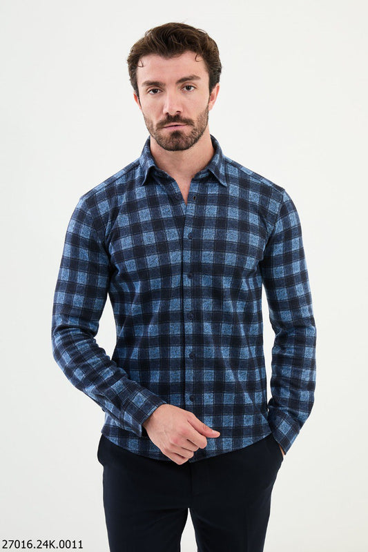 Rava Blue Patterned Shirt