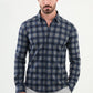 Rava Gray & Blue Patterned Shirt