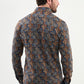 Kogan Camel & Blue Patterned Shirt