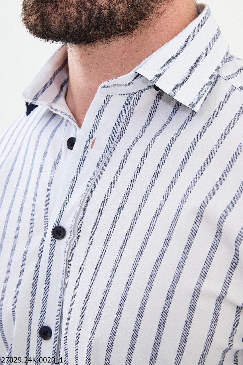 Dylan White Striped Shirt