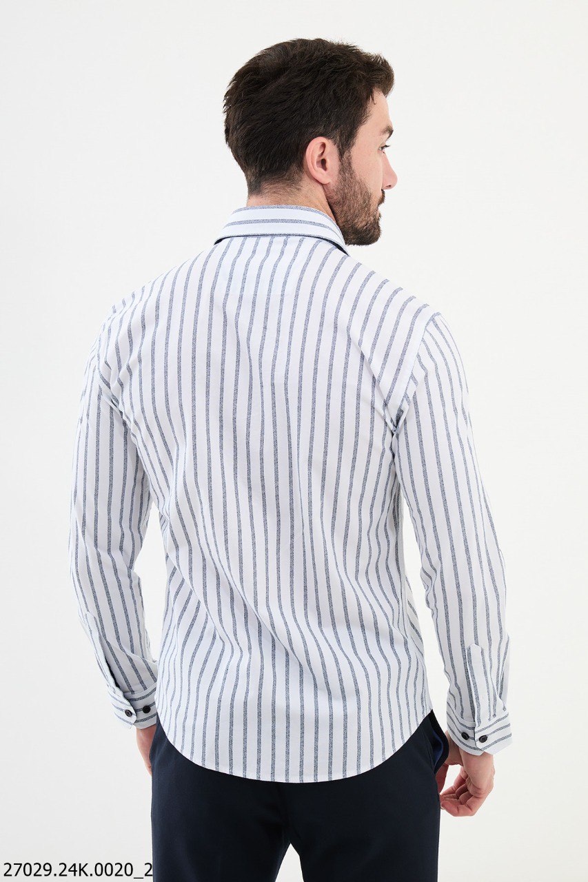 Dylan White Striped Shirt