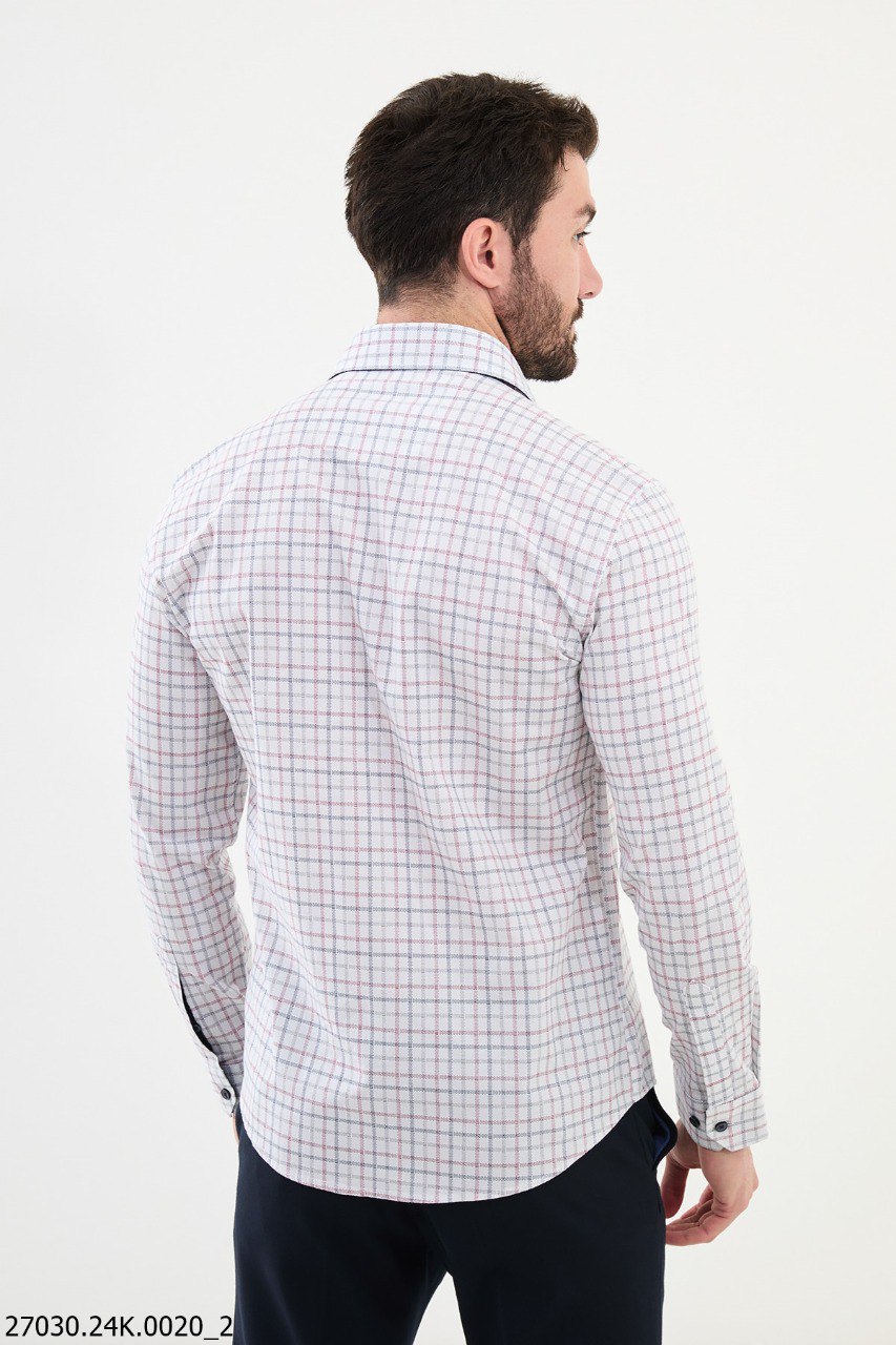 Earon White Patterned Shirt