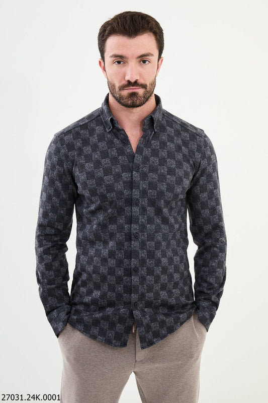 Talon Dark Gray Patterned Shirt