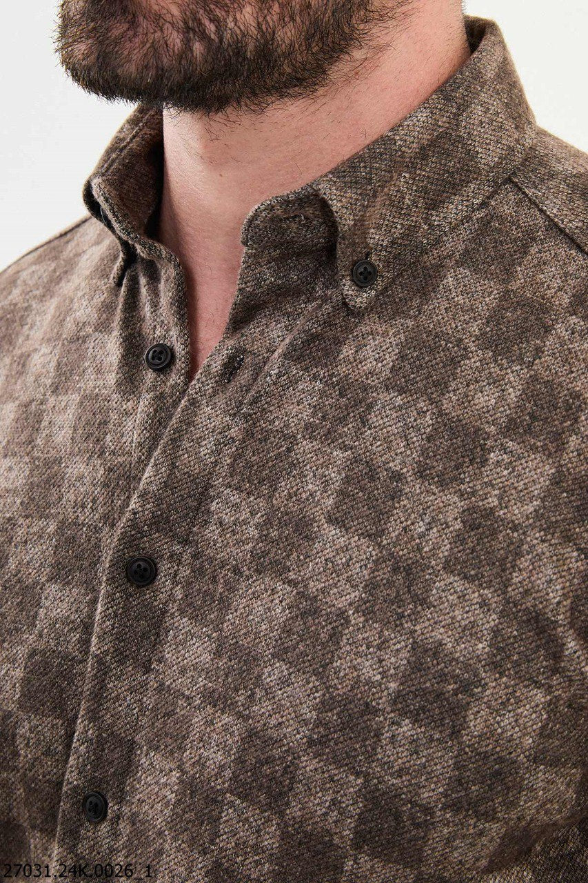 Talon Brown Patterned Shirt