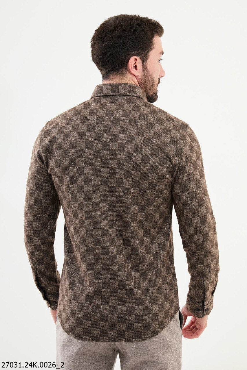 Talon Brown Patterned Shirt