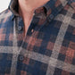 Jaron Navy Blue & Tile Patterned Shirt