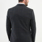 Moco Dark Blue & Gray Patterned Blazer