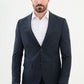 Moco Navy Blue Patterned Blazer