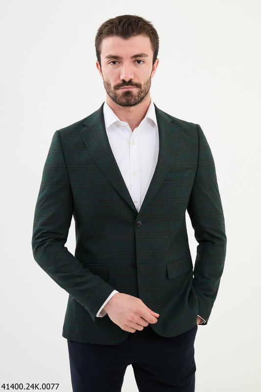 Moco Green Patterned Blazer