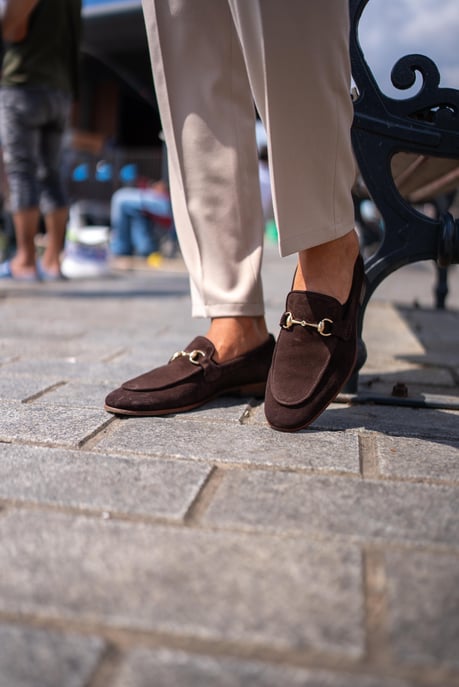 Oscar Suede Brown Loafers