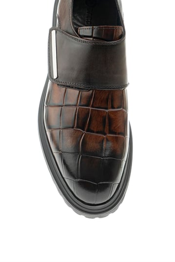 Elche Brown Patterned Shoes