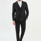 Copan Dark Gray Striped Double Breasted Suit