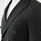 Copan Dark Gray Striped Double Breasted Suit