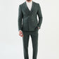 Copan Green Striped Double Breasted Suit