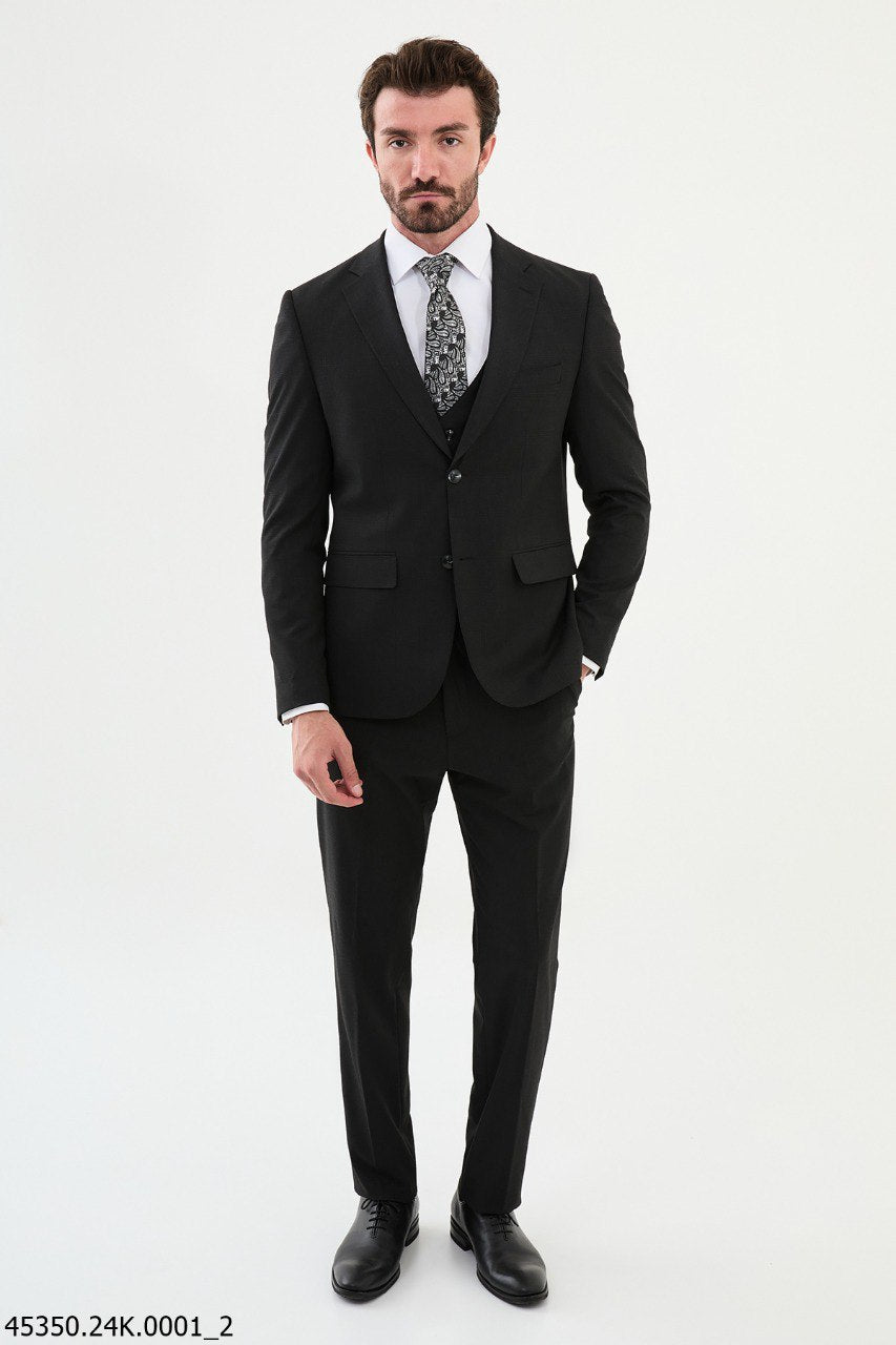 Apollo Black Plaid Suit