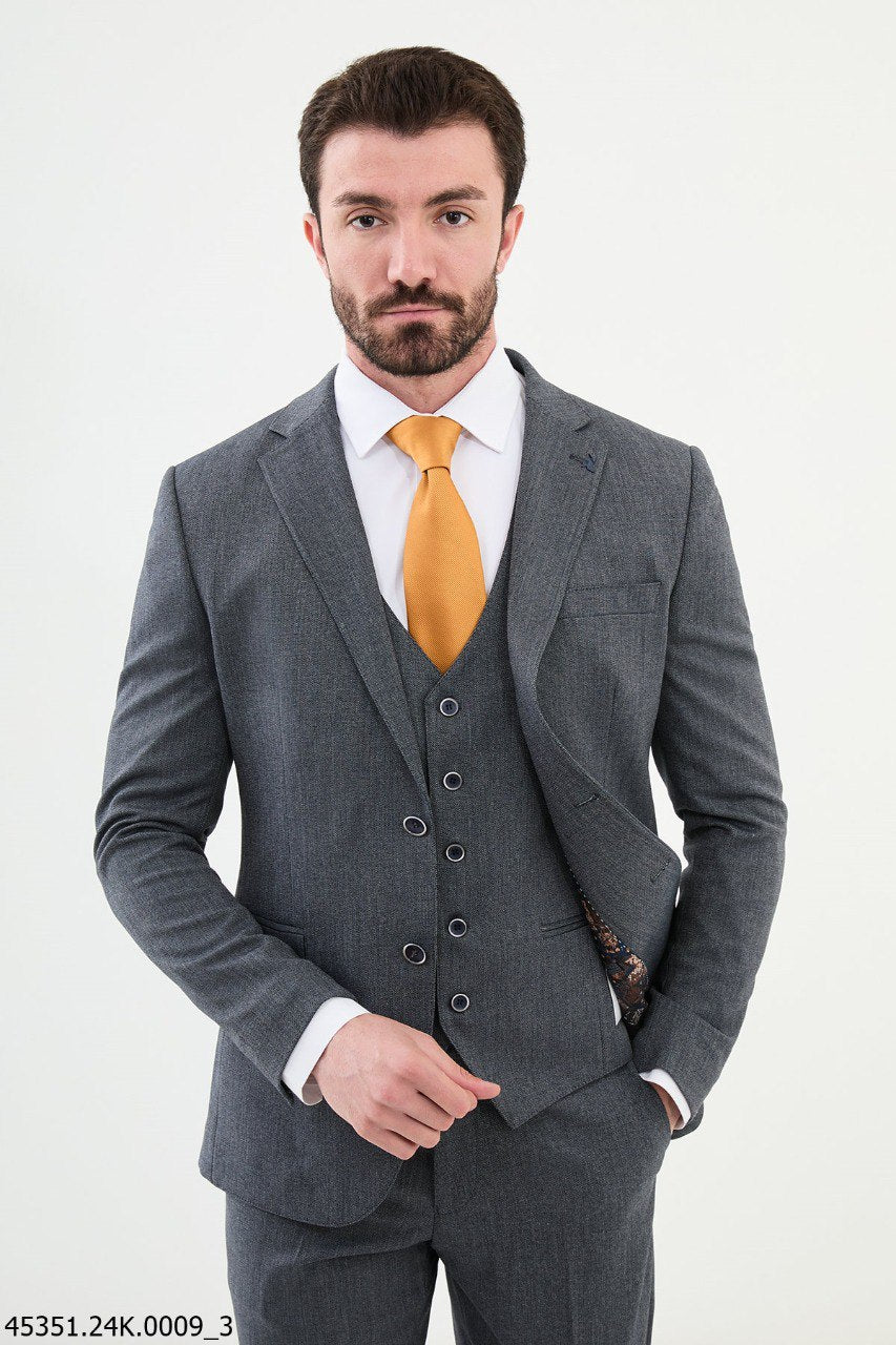 Iallen Dark Gray Suit